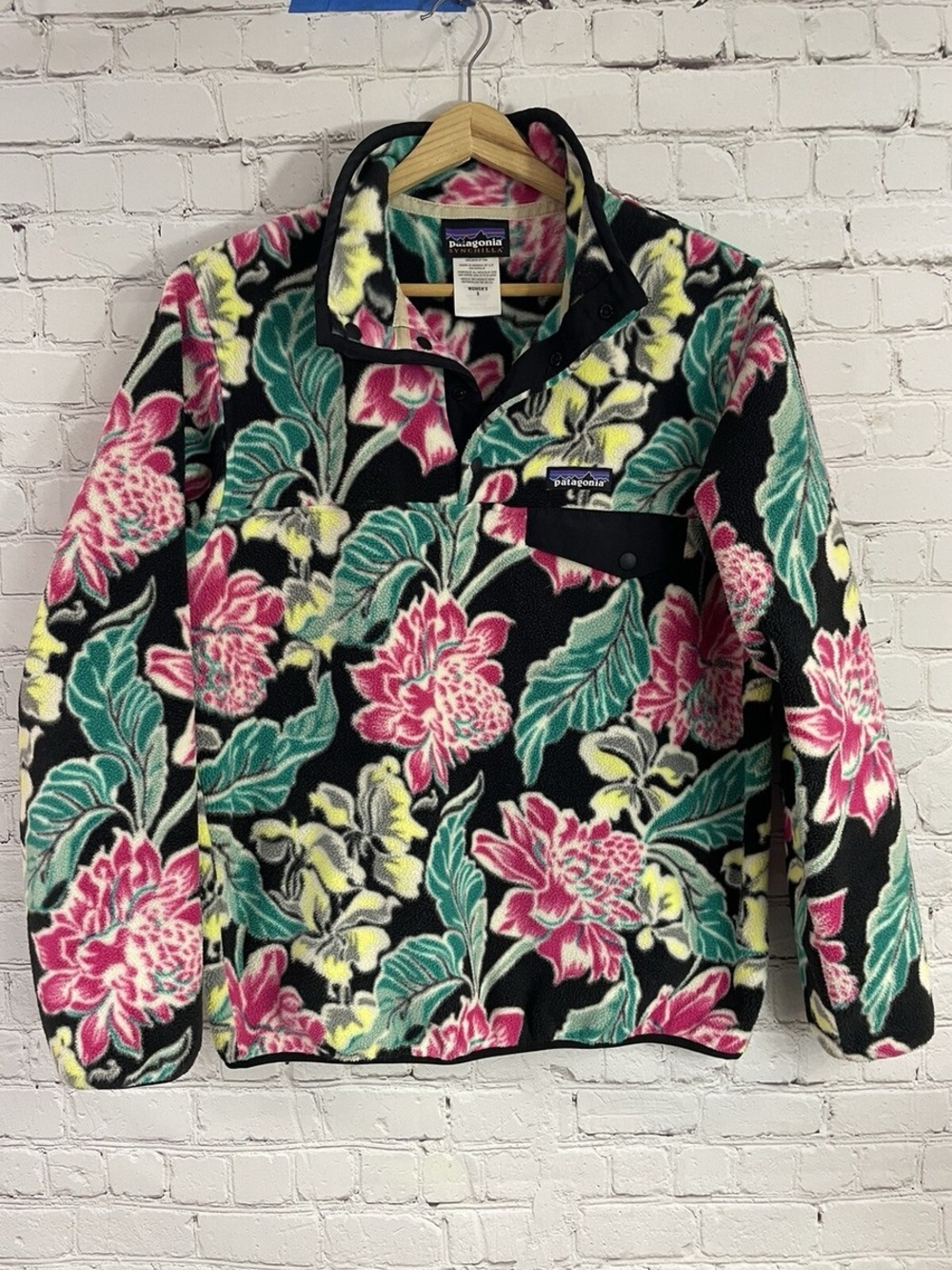 Patagonia Synchilla Manoa Floral Hawaiian Snap T Fleece Pullover - Picture 2 of 3